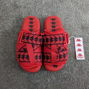 Kappa Red and Black Slides Slippers size 4 BNWT New Unisex